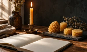 Close view of a candle flame used to illustrate traditional flame interpretations