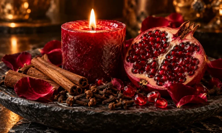 Red candle, roses and warm light symbolizing passion with consent